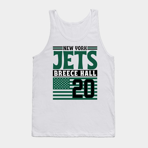 New York Jets Hall 20 American Flag Football Tank Top by Astronaut.co